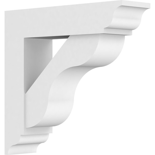 Ekena Millwork Standard Carmel Architectural Grade PVC Bracket With Traditional Ends, 5"W x 18"D x 18"H BKTP05X18X18CAR01 - main